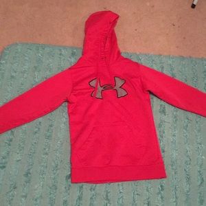 Pink under armour sweatshirt